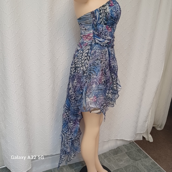 Deb Strapless Multicolor Dress Women Size L - Picture 4 of 16